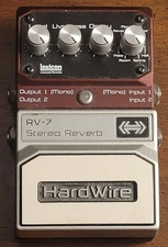 Digitech Hardwire RV-7 Stereo Reverb Guitar Effects Pedal Lexicon - Excellent !