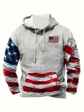 Vintage American Flag 3D Print Hoodie - All Over Print 3D Hoodie