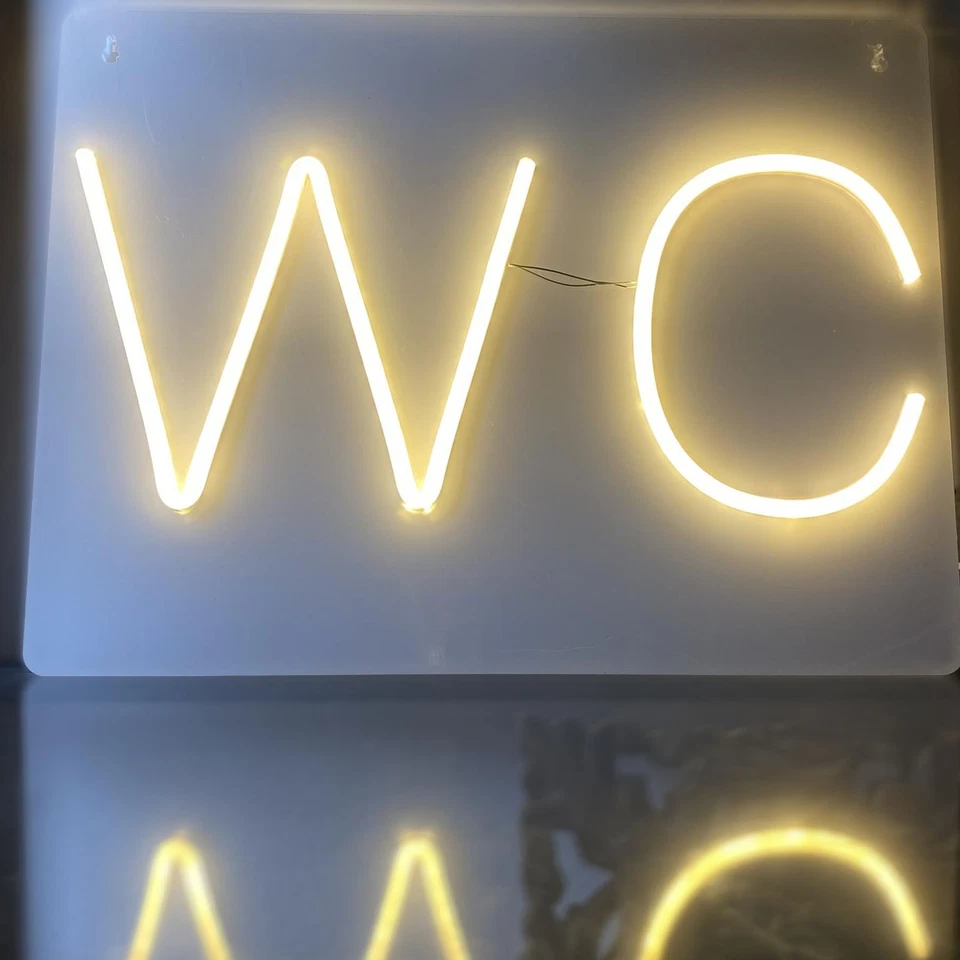 Neon LED WC Schild Licht Deko Lampe Party Beleuchtung Toilette Reklame Laden - Bild 3 von 4