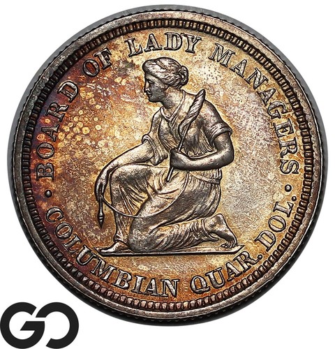 1893 Isabella Commemorative Quarter Dollar, Attractive Gem BU++ Better Date! - Picture 2 of 3
