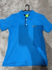 Genuine  Hugo Boss Polo Shirt Boys 10-11 Blue Smart