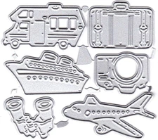 Steamship Die Cut for Card Making, Planes Metal Cutting Dies Congratulations ...