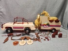 Vintage 1973 Western Barbie Travelin’ Jeep Trailer Horse + Accessories READ