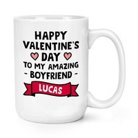 Personalisiert Happy Valentinstag To My Amazing Freund 426Ml Groß Becher Tasse