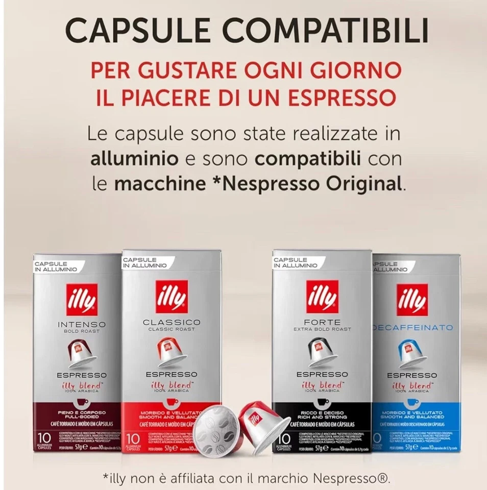 ⚡️ILLY Caffè 100 Capsule Compatibili NESPRESSO CLASSICO LUNGO 100% Arabica⚡️ - Image 3 of 4
