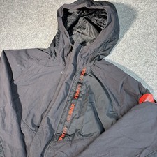 Nike Air Max Jacket Mens Large Black Hooded Windbreaker Full Zip Sport Athletic