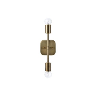 Renwil WS050 Anka 2-Light Wall Sconce Antique Brass Bulbs Included Open Box