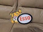 Vintage Esso Porcelain Sign Gas Oil Hunting Cars Trucks