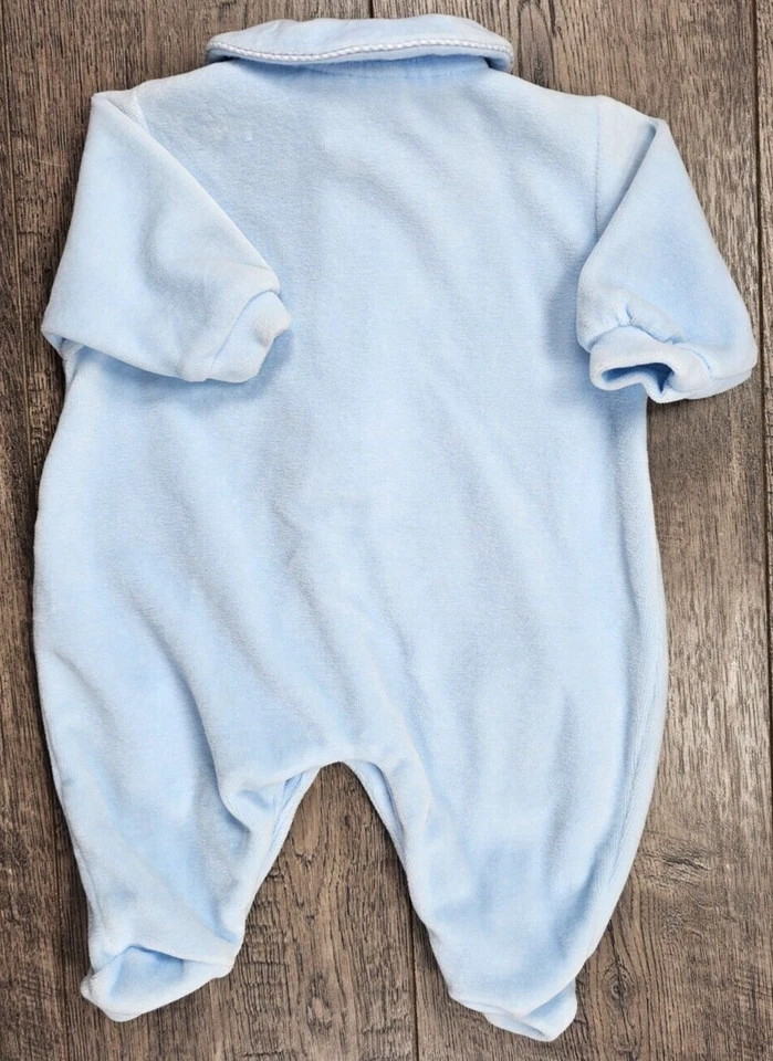 Baby Boy Clothes Vintage Koala Baby Preemie Velour Daddy's Little Helper Outfit - Image 2 of 2