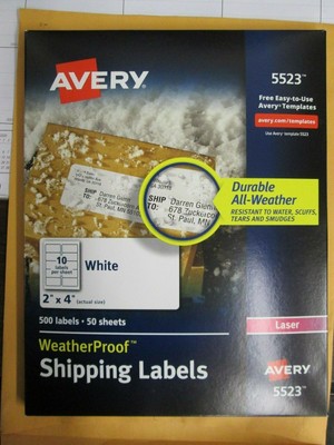 avery labels 5523