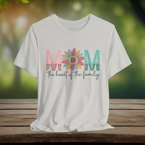 Mother's Day "MOM, the Heart of the Family" Jersey Short Sleeve Tee  - Bild 20 von 43