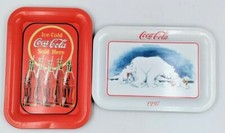 Pair 1997 Coca-Cola Mini Tip Trays Ice Cold S...