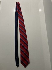 Vintage Tommy Hilfiger Tie Silk Dual Pattern Striped Star Made In USA 60"