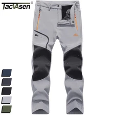 Men's Ski Snow Pants Waterproof Softshell Winter Insulated Cargo Work Trousers