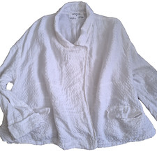 Grizas Luxury Linen Summer Jacket Oversized White Size M-l (bust 110-118cm)