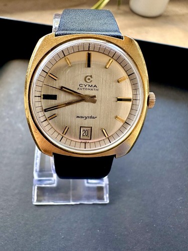 Montre Vintage Cyma By Synchron Automatique - Modèle 55 En état De Marche