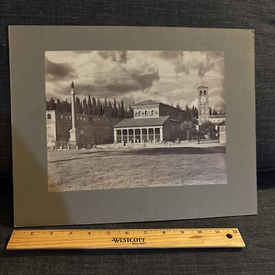 Antique San Lorenzo Fuori le Mura Mounted Early Christian Architecture Photo