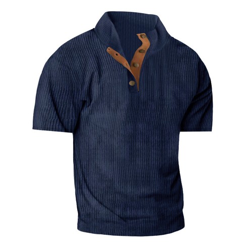 Men Tops Corduroy Shirt Mens Classic Fit Short Sleeve Sport T Casual Button - Picture 17 of 60