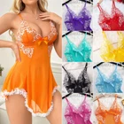 Women's Sexy-Lingerie Lace Babydoll Underwear Nightwear G-string Sleepwear Dress