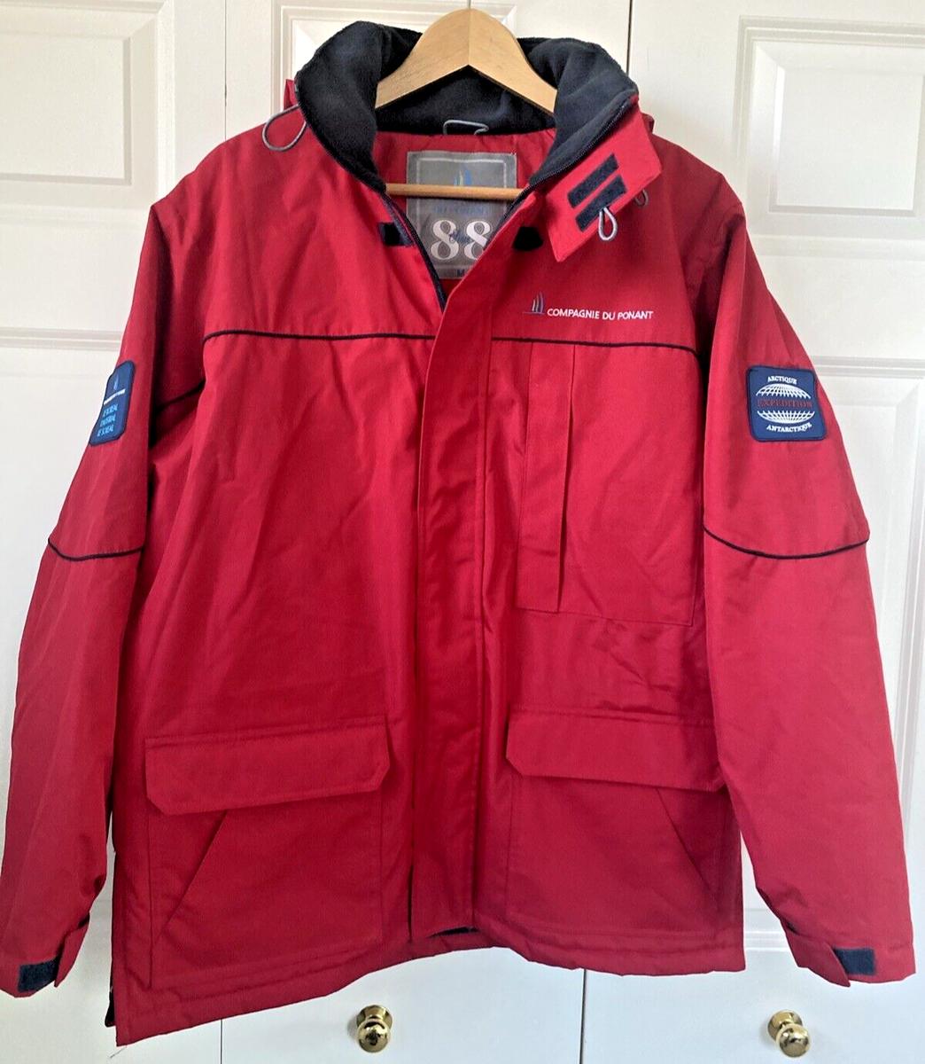 PONANT POLAR EXPEDITION ジャケット 南極・北極クルーズ PONANT 88 Jacket Mens M Red Antarctica Polar Expedition Hooded