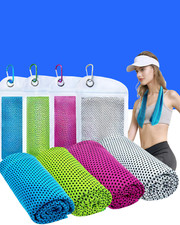 4 Pack Cooling Towels, 40"x12" Microfiber for Neck, Face, Gym, Yoga, Travel