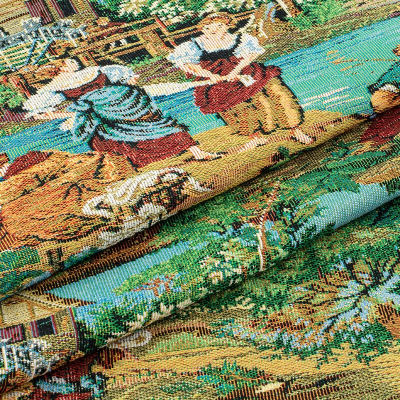 Tecido decorativo vintage para cadeiras de tapeçaria jacquard francesa para jardim - Imagem 4 de 4