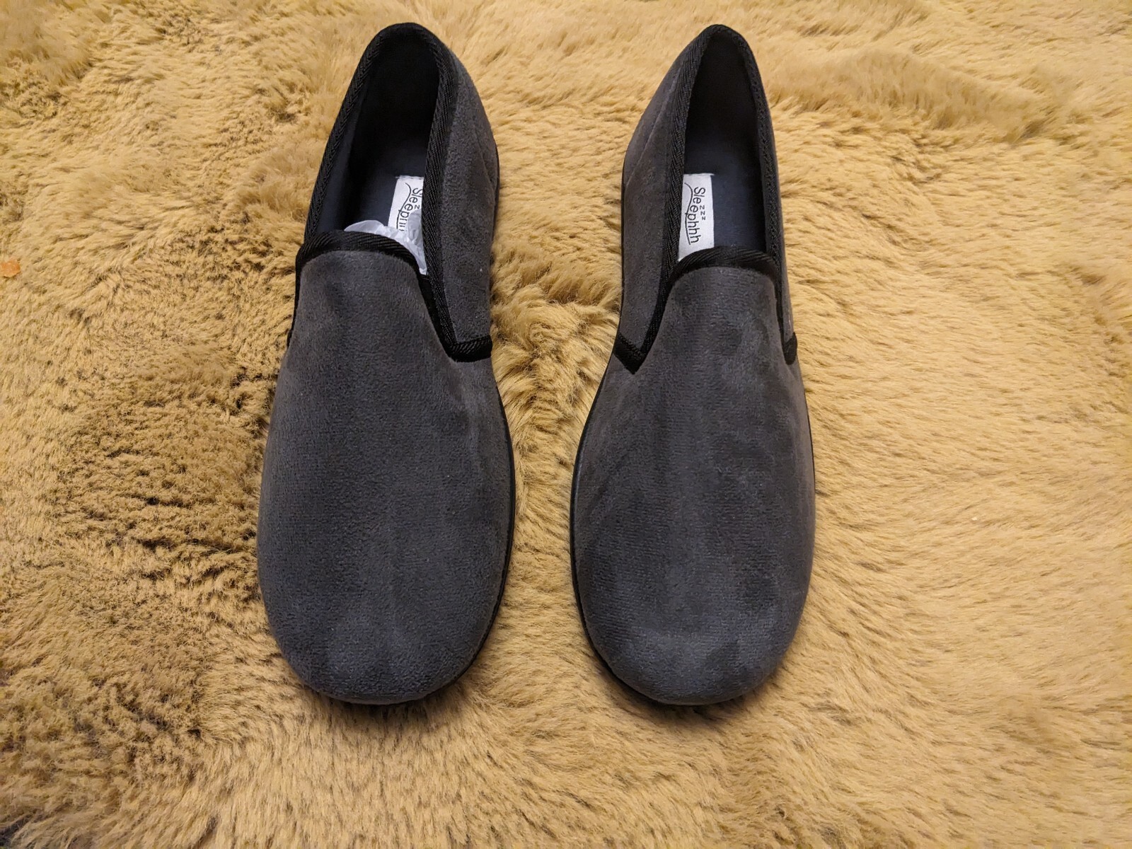 SAOLA Sleephhh Pantofole Uomo Edward Grigio Scamosciato Completo Memory Foam Suola