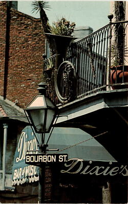 Bourbon Street, New Orleans, Dixieland Jazz, vibrant nightlife, jazz Postcard