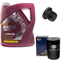 MotoröL ÖLfilter SM107 10W60 4Liter + ÖLablassschraube FüR VW Passat 32B 1.8