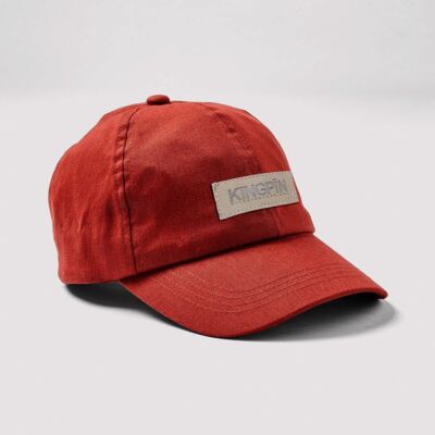 Kingpin Skate Supply Cap PANEL Box Patch Ruby Red Snapback