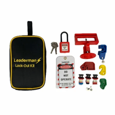 Leaderman LOI-K3 Lockout - OFF MCB RCD Isolation Kit + Large MCB & Padlock