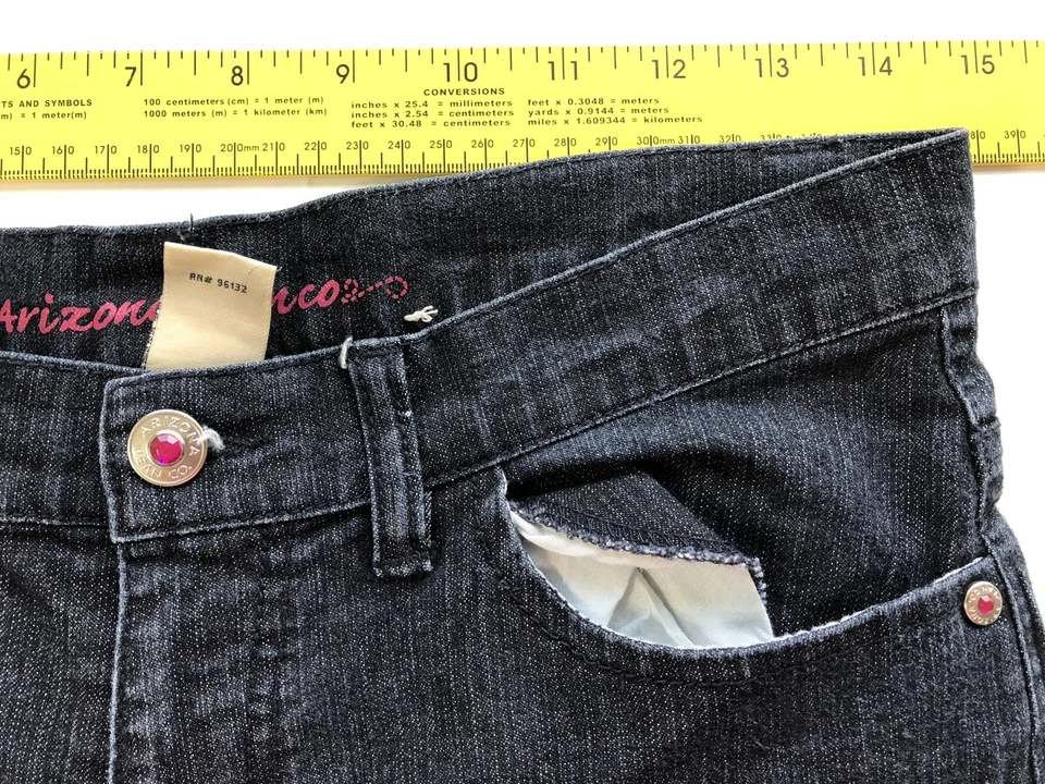 Jeans para niñas ARIZONA JEAN talla 12.5 12 1/2 Plus Capri elástico denim (bf18) Foto 3 de 4