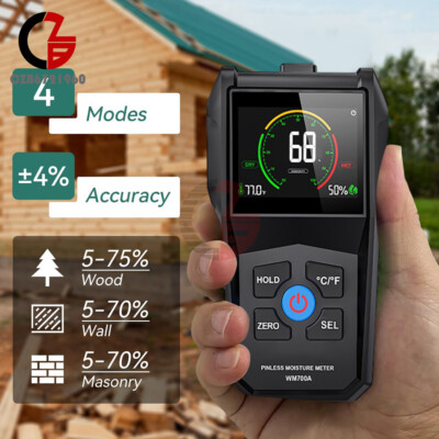 Digital Color Screen Wood Moisture Meter Electromagnetic Wood Humidity Tester