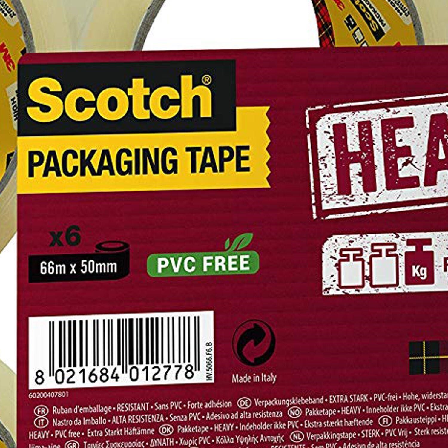 36 x Scotch Heavy Packaging Parcel Tape Sticky Tape Transparent 50mm x