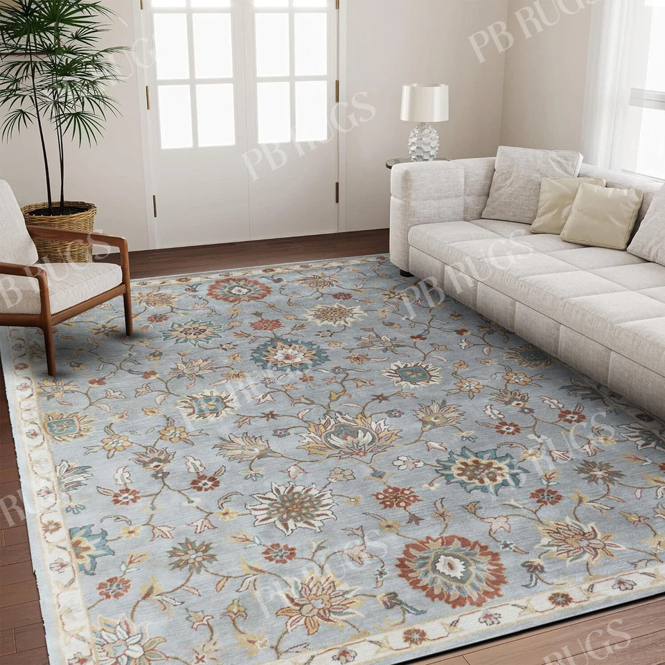 PB Rugs Handmade Tufted Antique Style Woolen Area - Image 4 of 4