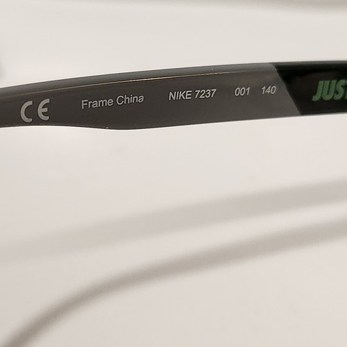 Nike Eyeglasses Frames 7237 001 140 Black Gray Green Rectangular Rim Case Cloth - Picture 13 of 21