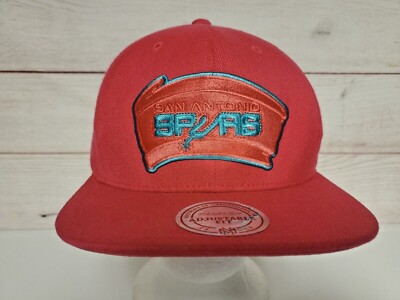 San Antonio Spurs Pink Hat Cap Mitchell Ness Snapback Adjustable