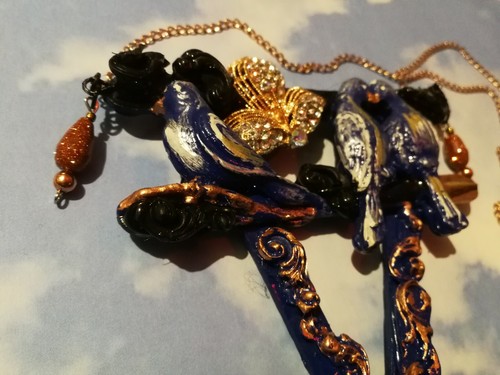 Luxury Jewelry Necklace Vintage Style Pendant Woman Charm Art Deco Liberty Chain - Picture 8 of 24
