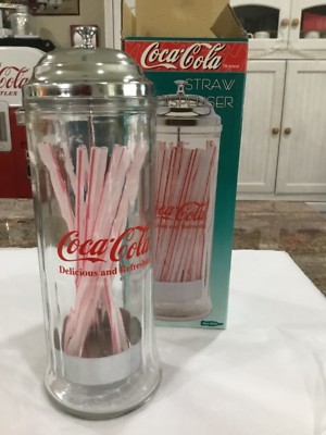Coca-Cola New In Box Straw Dispenser Item# 8791