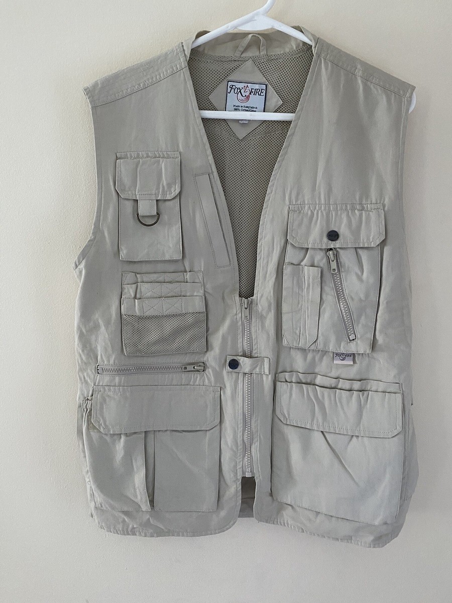 Minowa Vest フィルソン　シムス　フォックスファイヤー Men's Foxfire Beige Fishing Vest Size SM | eBay