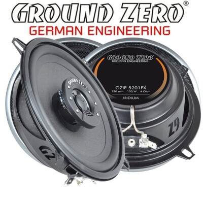 GROUND ZERO GZIF 5201FX extra flache Lautsprecher 130mm 2-Wege koax mit Gitter