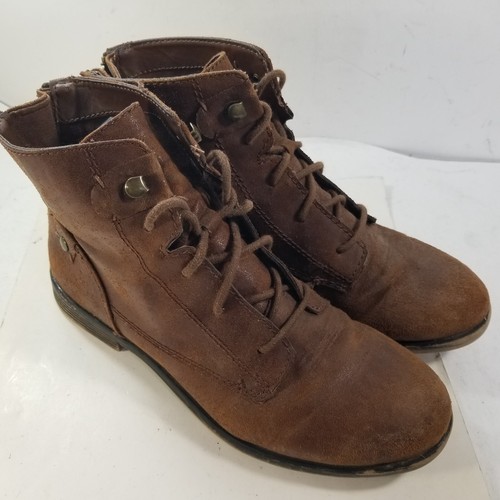 Brown Leather Ankle Boots Woman’s Size 8M Crown Vintage Brand - Picture 3 of 14