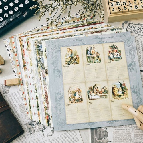 Printed Background Papers Journal Art Papers Scrapbook Crafts Supplies 24pcs Set - Picture 7 of 12