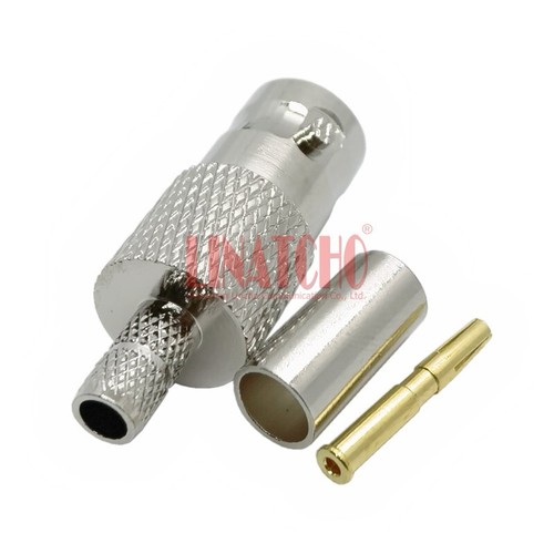 Cable coaxial prensado BNC conector hembra RG142 RG141 LMR195 RG58U 50-3 - Imagen 3 de 10