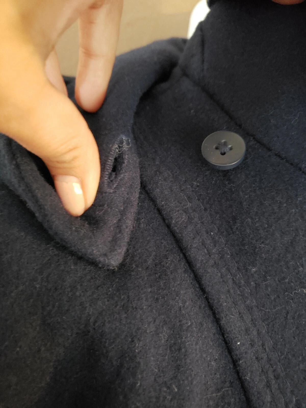 Bellissimo cappotto blu navy con cappuccio rimovibile di Michael Kors!! Taglia 8!!