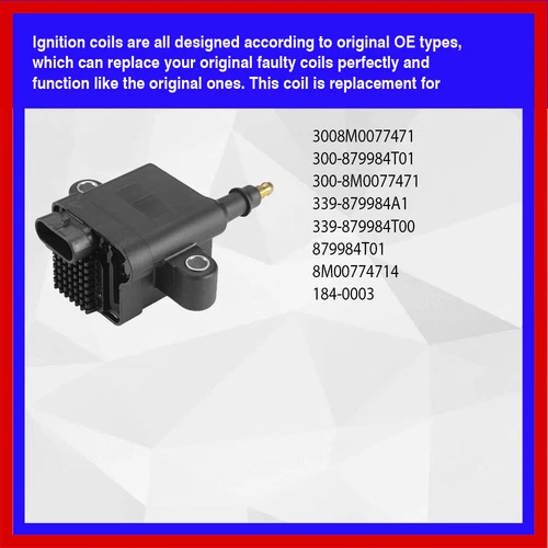 1PC Smart Ignition Coil T0145Y For Mercury EFI 4-Stroke Models 30 40 50 60 EFI - Picture 2 of 7
