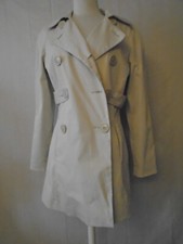 Nine West Womens Beige Button Down Pea Jacket Size Small