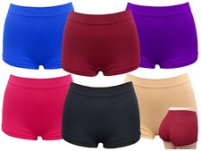 6 Ladies boyshorts Free size Panties SEAMLESS Boxer Shorts