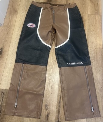 NWT CACTUS JACK  AIR JORDAN  TRAVIS SCOTT EDITION LEATHER PANTS SIZE 14