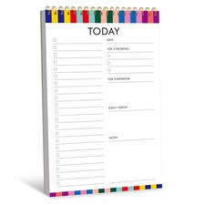 To Do List Notepad, Daily Planner Notebook with 10" x 6.3", Colorful Stripes